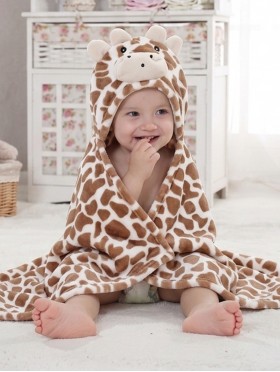 Kids Animal Themed Super Soft Hoodie Towel